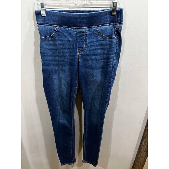 Old Navy Rockstar Super Skinny Jegging Jeans Women's Size 4 Blue Whiskered Denim - Picture 1 of 8